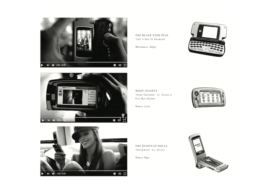 page from An Archaeological Survey of Outdated Cell Phones in the 21st Century Popular Music Video 